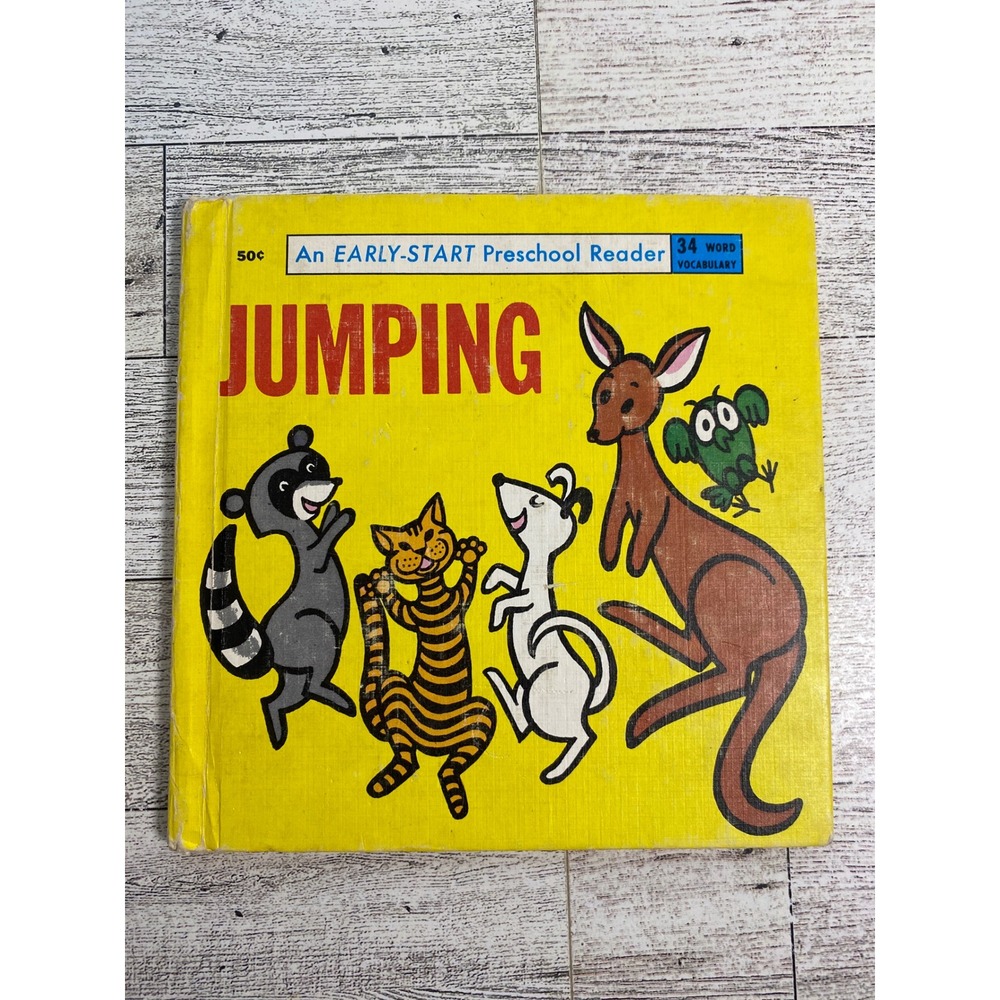 Jumping by Karen Stephens 1965 Early-Start Preschool Reader Wonder Books Vintage